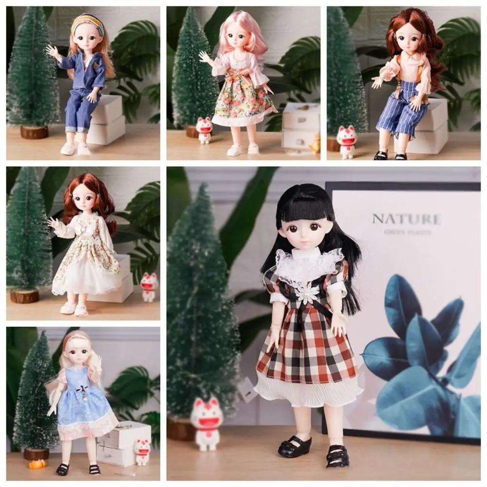 1/6 SD 30cm Bjd Doll with Clothes Long Hair with Wig Make Up Princess Dress Up BJD Dolls Elegant Attractive Eyes