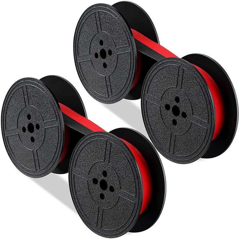 Twin Spool Replacement Pack para a Maioria das Máquinas de Escrever Tipowriter Ribbon Vermelho e Preto Twin Spool