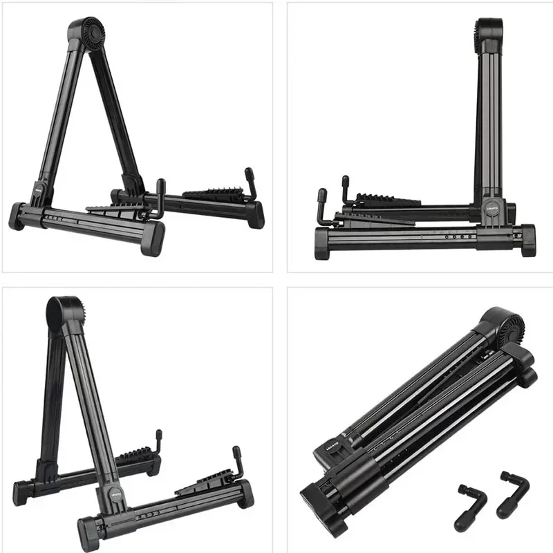 Foldable & Adjustable Vertical Guitar Instrument Display Stand