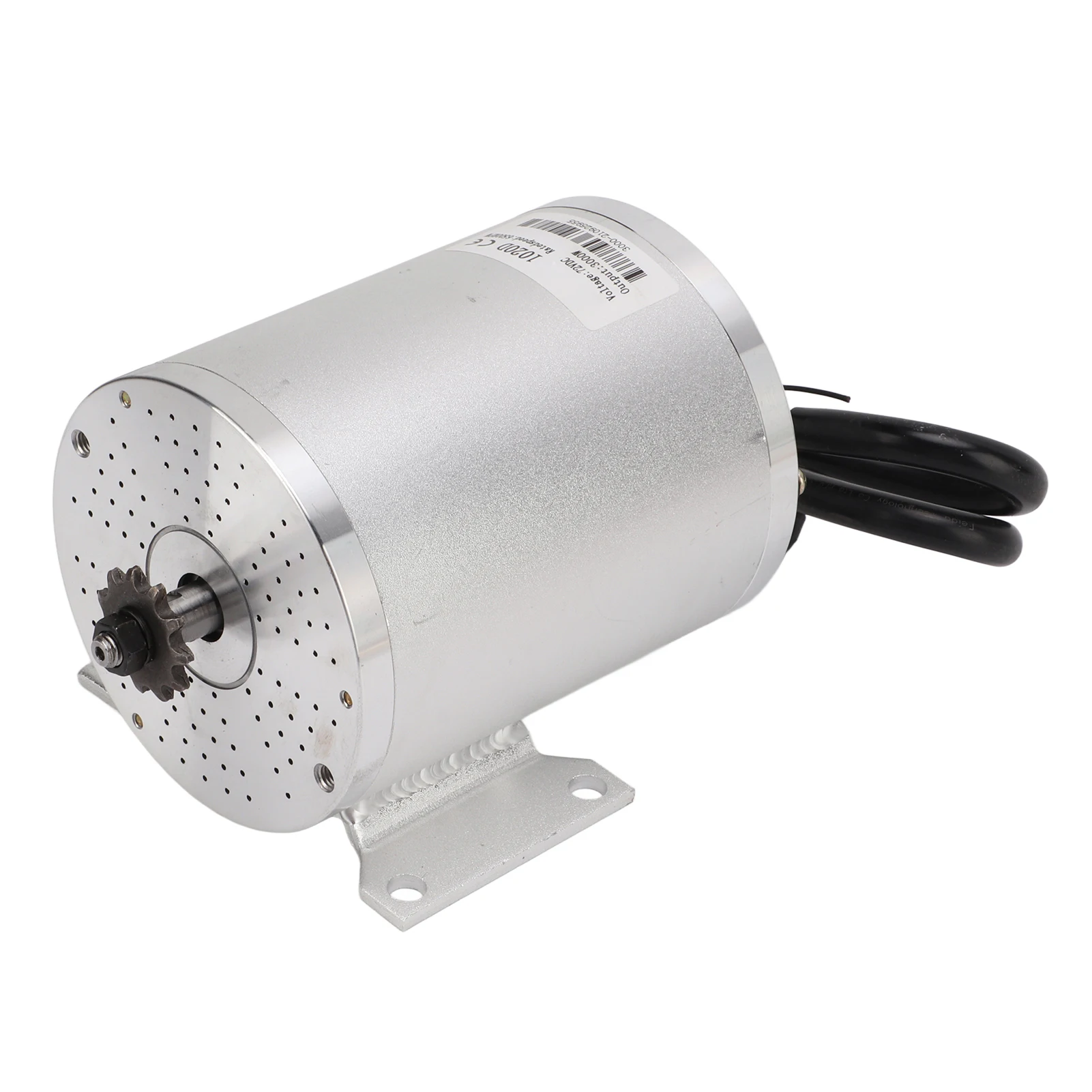 72V Electric Brushless DC Motor 3000W BLDC Motor with 11 Teeth Sprocket for Electric Scooter Bike Go Kart