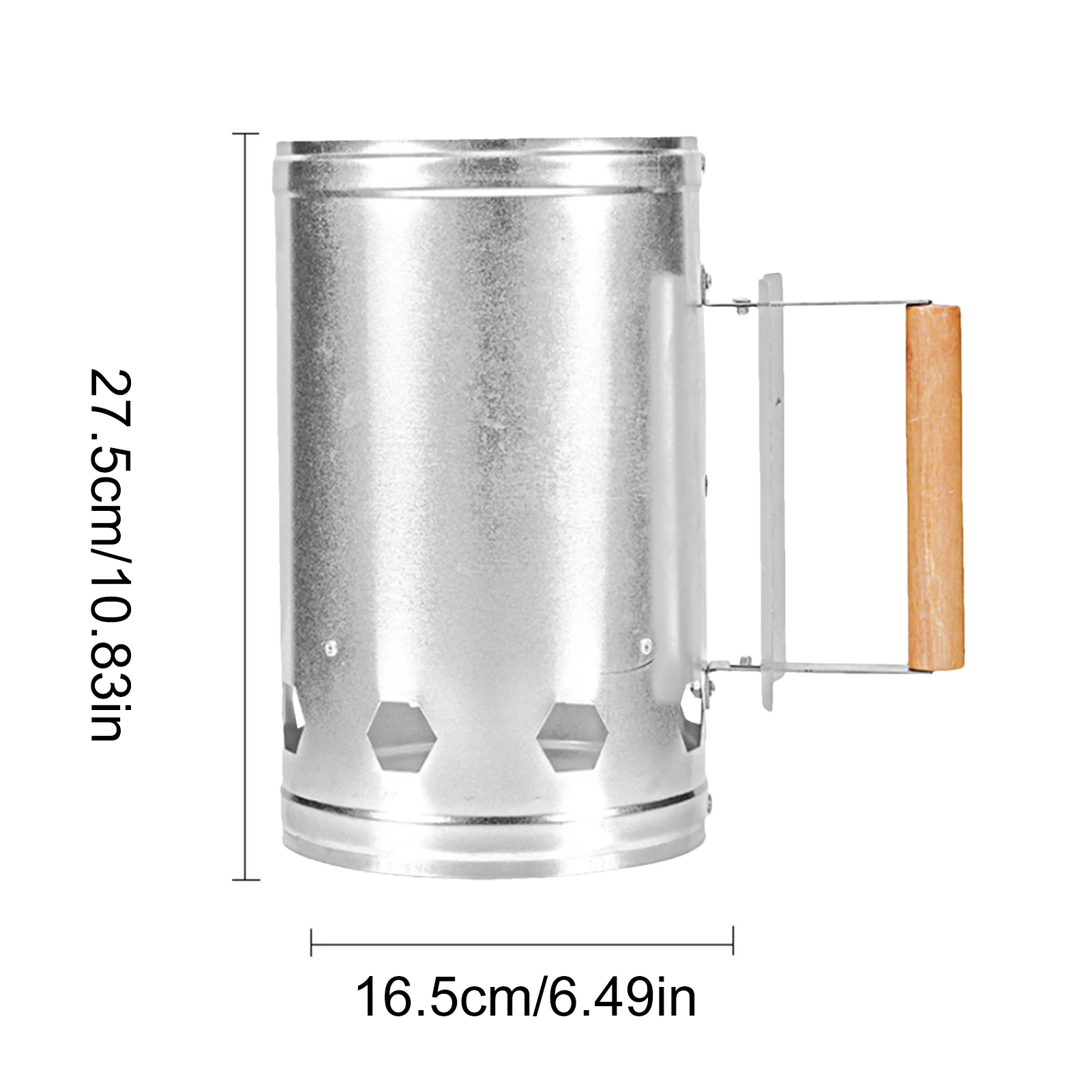 Fire Burning Barrel Metal Burn Bucket for Outdoor Camping Fire Pit Anti Slip Rust Proof Grill Charcoal Fast Stove Barrels