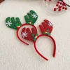 New Pet Cartoon Christmas Head Button Hair Band Party Gift Reindeer Antlers Snowman Sprung Headband Cat Dog Christmas Decoration 5