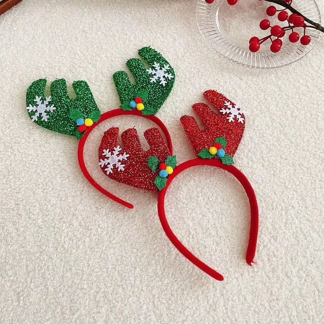 New Pet Cartoon Christmas Head Button Hair Band Party Gift Reindeer Antlers Snowman Sprung Headband Cat Dog Christmas Decoration 5