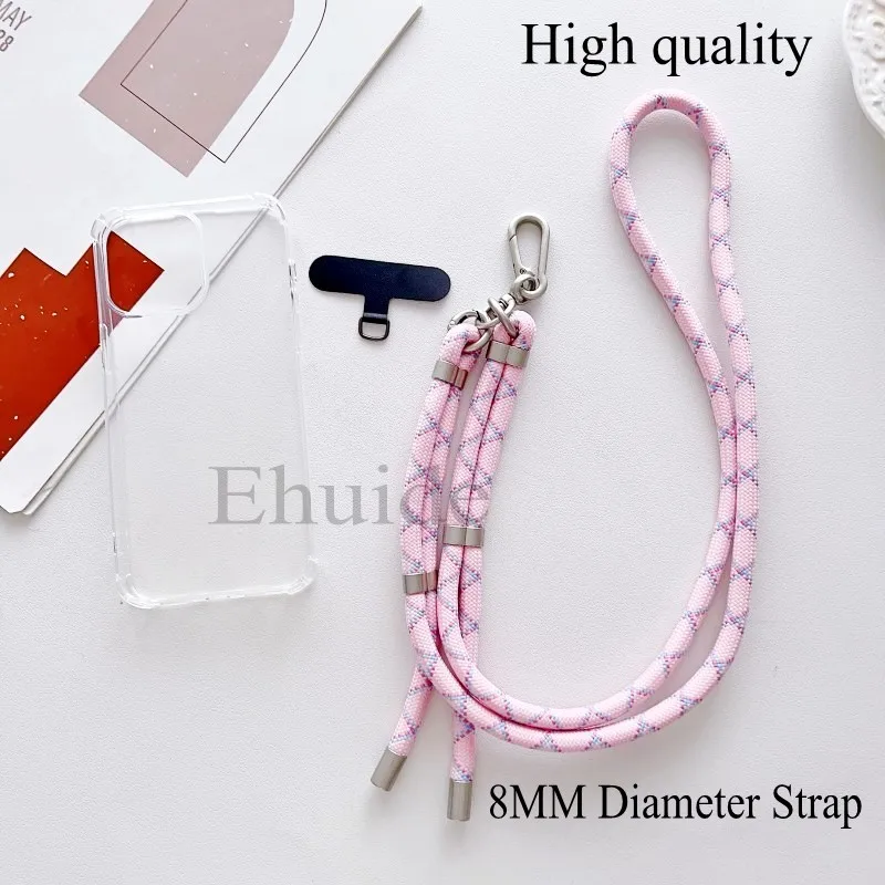 Adjustable Strap Crossbody Transparent Phone Case with Cord Lanyard