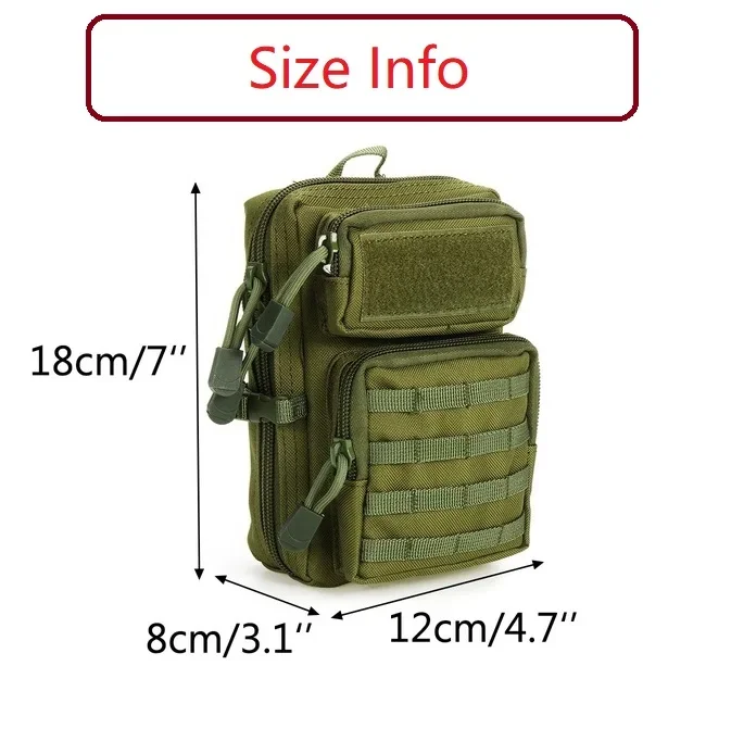 Waterproof Nylon Tactical Waist Bag for Hiking and Outdoor Use
