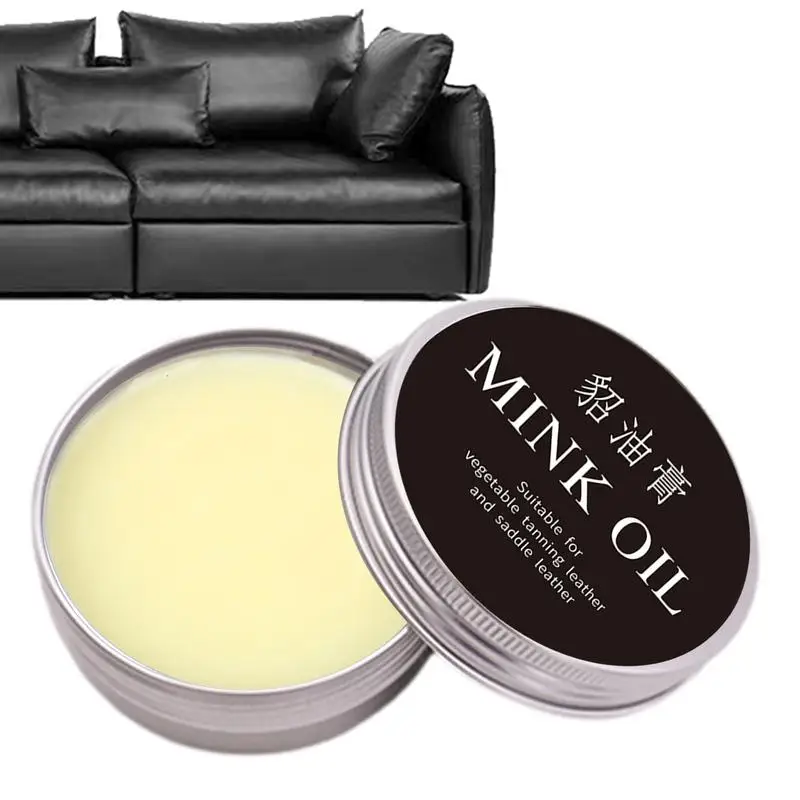 Leather Cleaning Cream Mink Oil Leather Conditioner Waterproof Boot Conditioner Saddle Oil Care Softener Cream Leather Cleaner