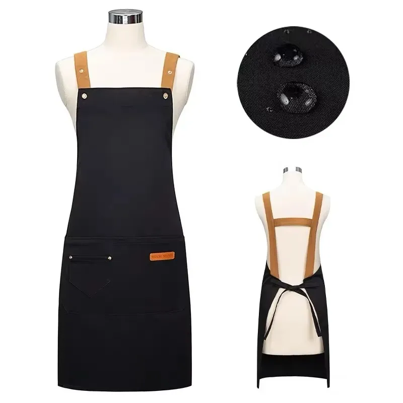 Tabliers de Chef avec grandes poches, résistant à l'eau, pour l'extérieur, pique-nique, barbecue, Camping, cuisine, nettoyage familial, tablier réglable
