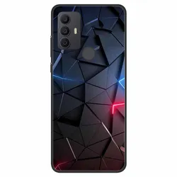 Stylish Wolf Design TPU Silicone Shockproof Phone Case for TCL 30E (01)