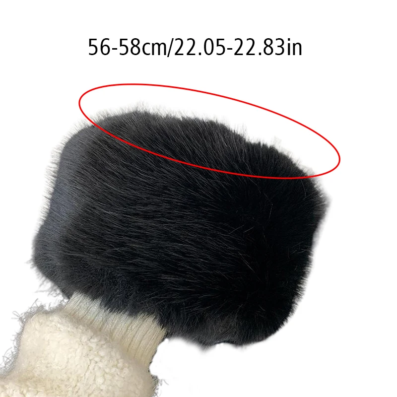 푹신한 인조 모피 두꺼운 따뜻한 모자, 러시아 어부 모자, Y2k 럭셔리 플러시 돔 모자, 야외 사이클링 스키 비니 모자, 겨울