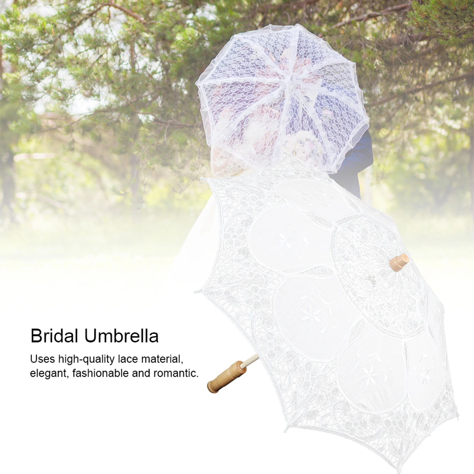 West Style Bridal Lace Umbrella Parasol Banquet Stage Photography Prop Wedding Supplies