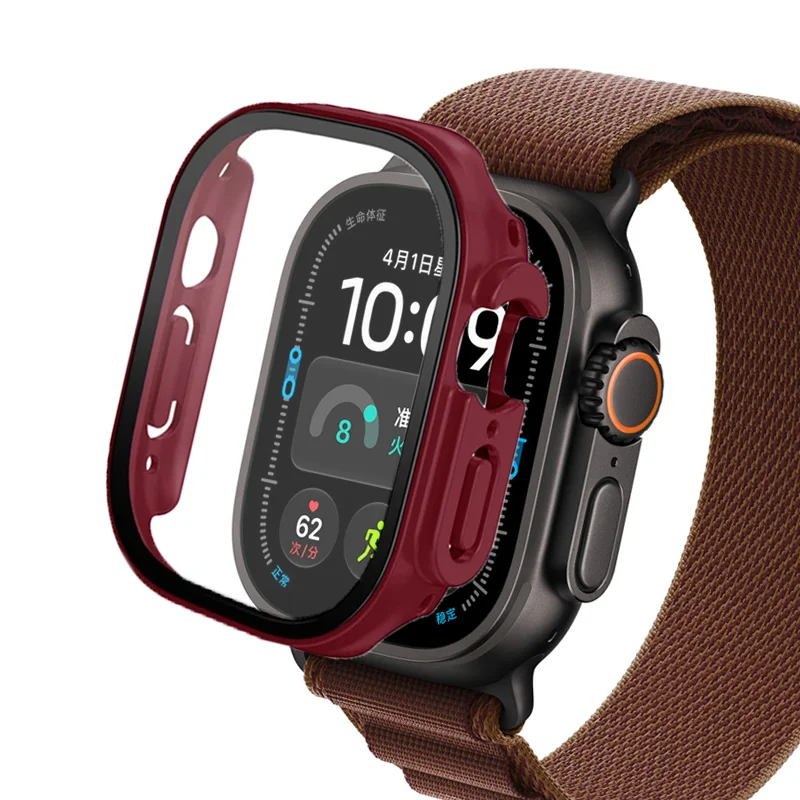 Premium Bumper and Screen Protector for Apple Watch Ultra - HD Tempered Glass & Durable Case