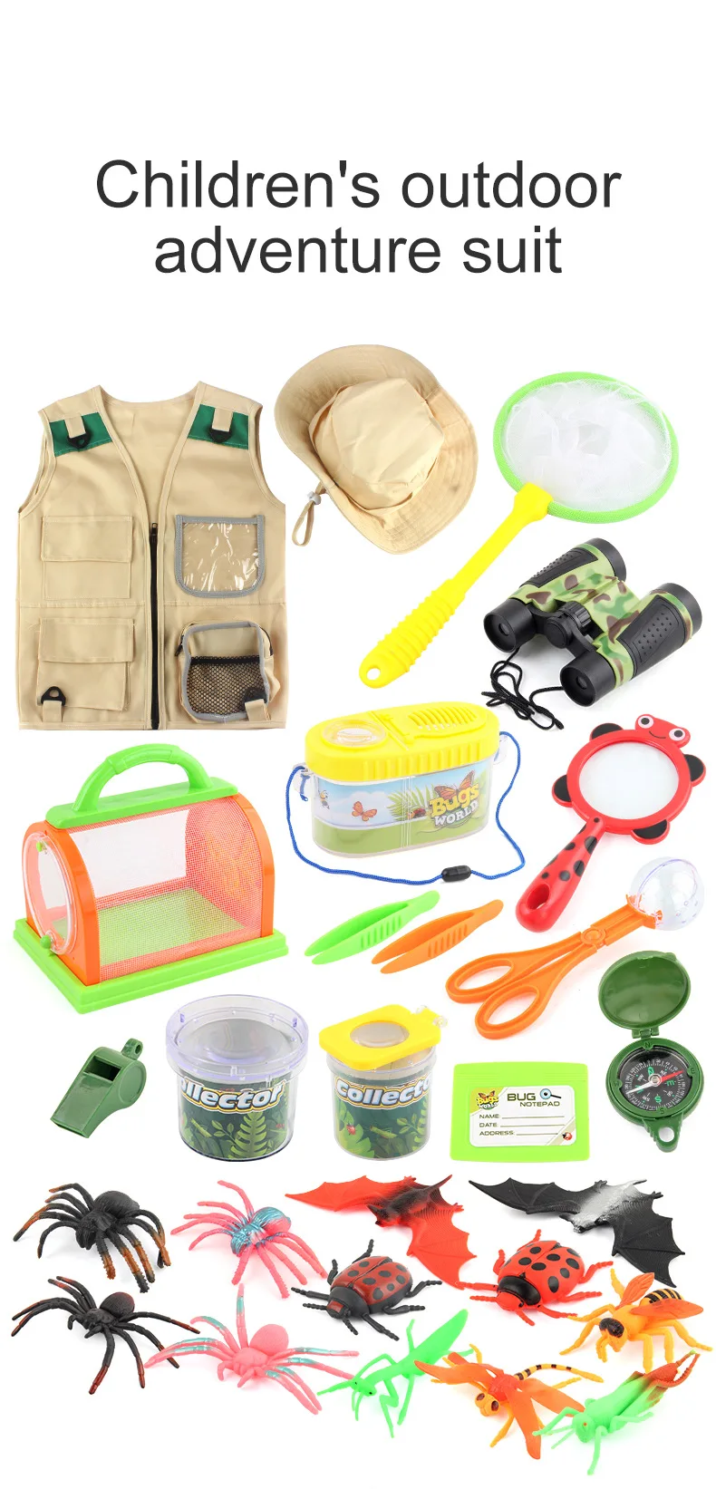 Kit de atrapador de insectos para niños, juguetes exploradores al aire  libre para niños de 4 a 6 a 8 años, pistola atrapadora de insectos, hábitat  de