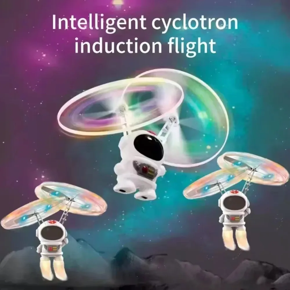 Lot de 3 drones jouets pour enfants avec lumières LED et fonction lévitation.