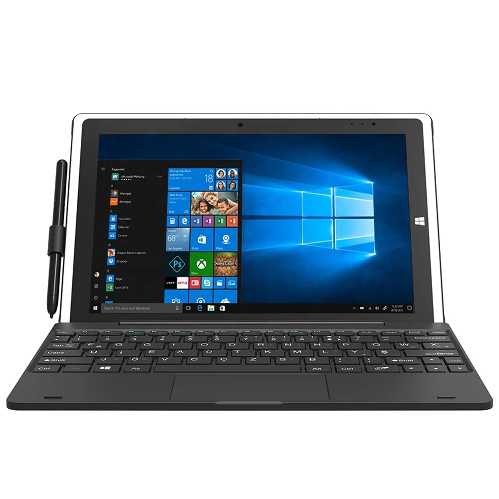 

10,1-дюймовый Планшет Win 10, сенсорный экран 2 в 1, мини-ноутбук со съемной клавиатурой/IPS 10,1x1280/4 ГБ ОЗУ/32 Гб ПЗУ/двойная веб-камера