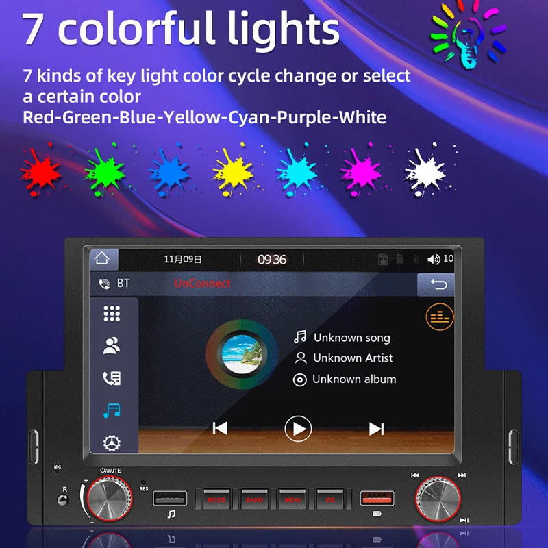Kaufe Hippcron Autoradio 7 Zoll 12V 2 Din Audio Stereo Bluetooth