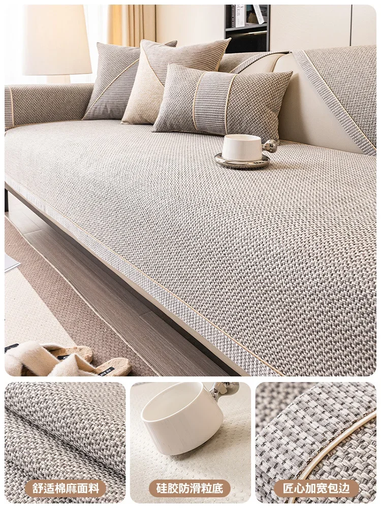 Linen Sofa Cover Cushion 5