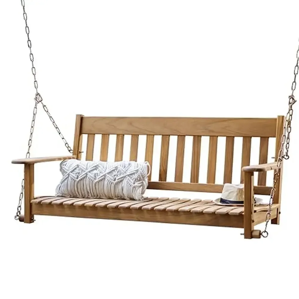 Teak Wood Ergonomic Porch Swing 1
