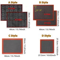 Tapis de cuisson perforé en Silicone, 2 côtés avec motifs bouffants et ronds, doublure de four antiadhésive réutilisable, pour biscuits, pain Macaron, 1 pièce 2