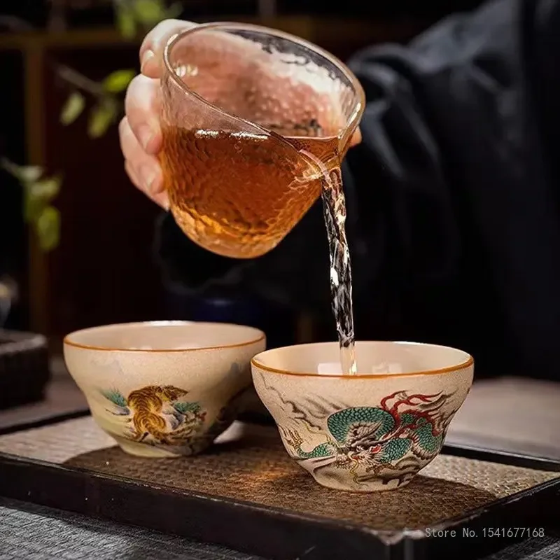 Year of the Rabbit Cartoon Zodiac Tea Cup 12 Different Animal Patterns, Ceramic, Household Room Office Supplies, Single Cup, 1Pc