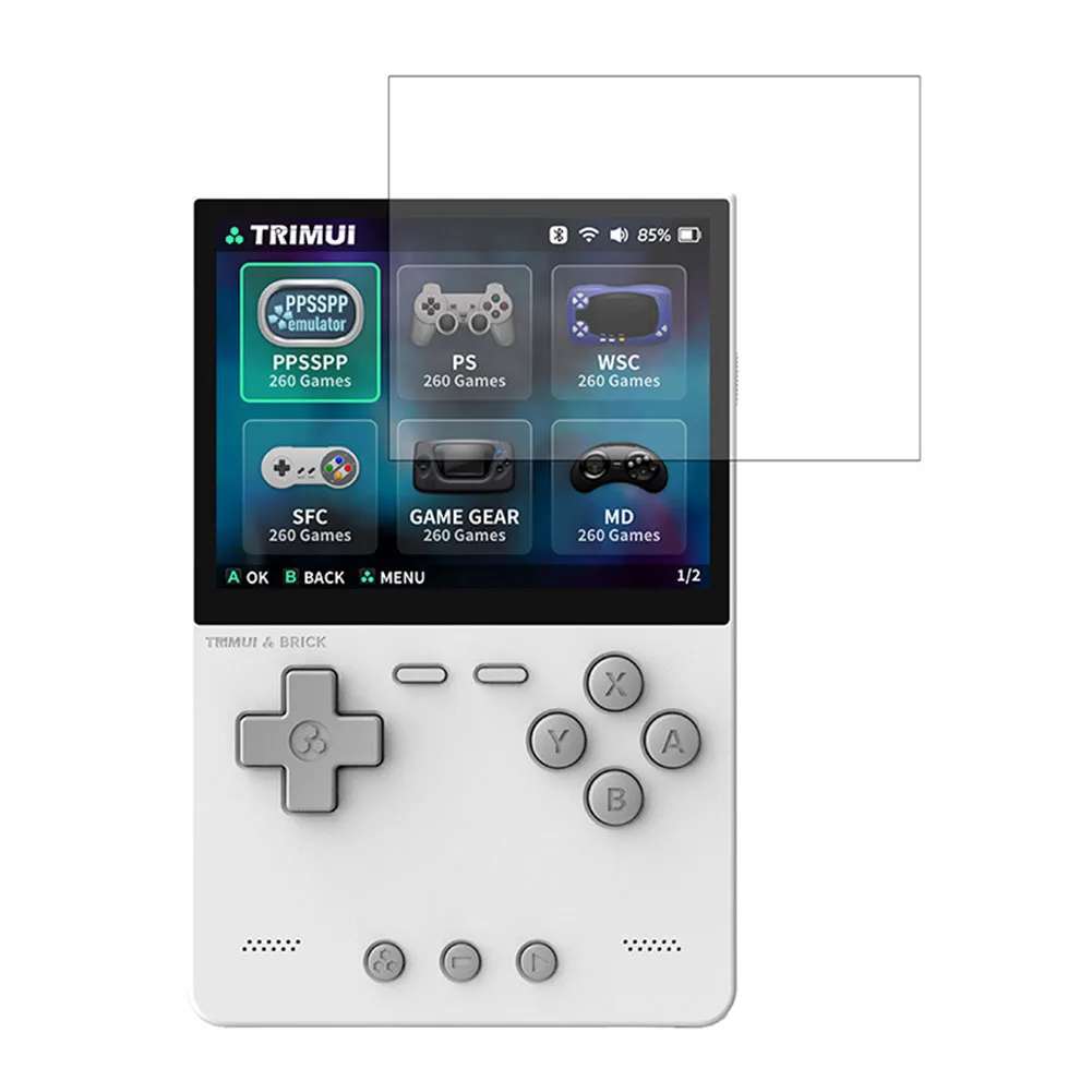 Ultra Clear Tempered Glass Screen Protector for Trimui Brick Game Console Offers 9H Scratch Resistance and Touch Sensitivity