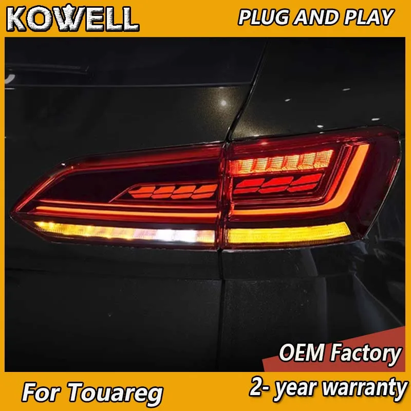 

Автомобильный Стайлинг для VW Touareg задние фонари 2019-2022 Touareg задние фонари задние ДХО противотуманные тормоза Задний сигнал поворота