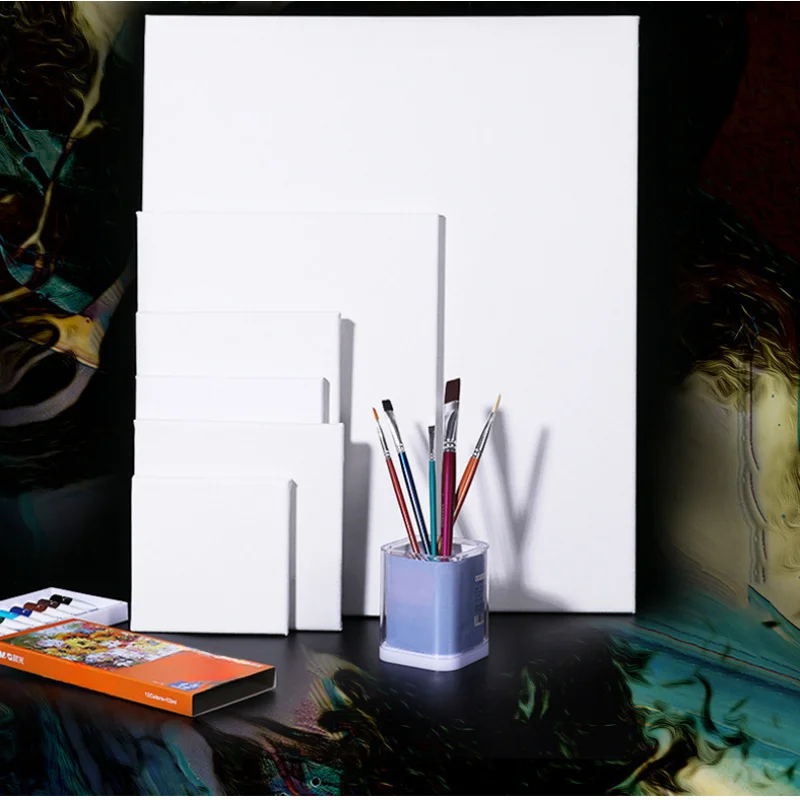 Telaio per Dipinti ad Olio, Telaio per Tela per Studenti d'Arte, Telaio per Dipinti ad Olio in Tessuto di Cotone, Blocco da Disegno Fai-da-Te in Acrilico - immagine 2