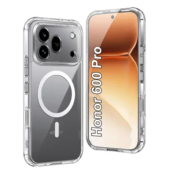 Shockproof Wireless Charging Magnetic Case For Honor 600 Pro Honor600 Honor600Pro 5G Clear Back Cover Phone Case 1
