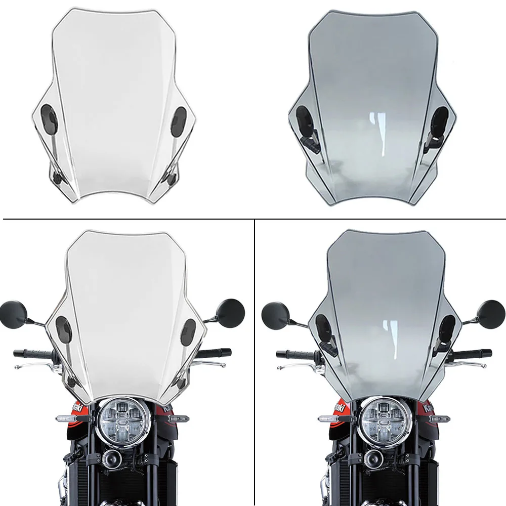 for voge trofeo 350ac 500ac 2020 2022 2023universal motorcycle windshield glass cover screen deflector motorcycle accessories For KAWASAKI Z900RS Z900 RS Z 900 RS 2018 - 2022 Motorcycle Windshield Glass Cover Screen Deflector Motorcycle Accessories