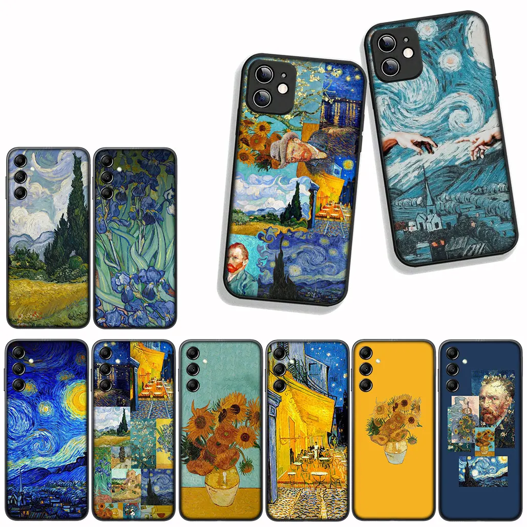 Starry Night Van Gogh Painting Phone Case - Artistic Design Protective Cover