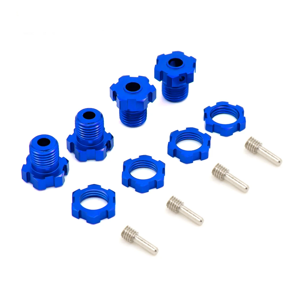 

4Pcs 17mm Hex Nuts Splined Wheel Hubs 5353X for RC Traxxas 1/10 E-MAXX Summit E-REVO REVO 3.3 Slayer Pro 4X4,dark blue