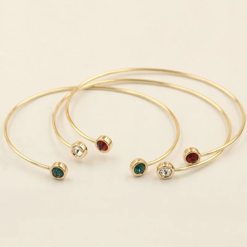 

14K Gold Filled Cuff Bangle Bracelet w/ Round Zircon Adjustable Bangle Boho Charms Bracelets Bridesmaid Gift Women Jewelry
