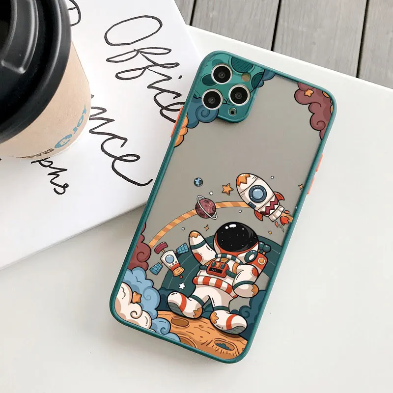 Cartoon-Astronauten- und Planeten-Handyhüllen für iPhone 17 16 11 12 14 13 Pro Max 15 Plus 16 Plus X XR XS Stoßfeste Schutzhülle – Detail 2