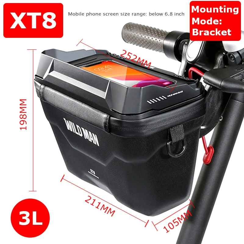 Sacoche vélo de guidon bikepacking 6 litres, ADVT 500 ROCKRIDER Sacoche vélo de guidon bikepacking 6 litres, ADVT 500 ROCKRIDER