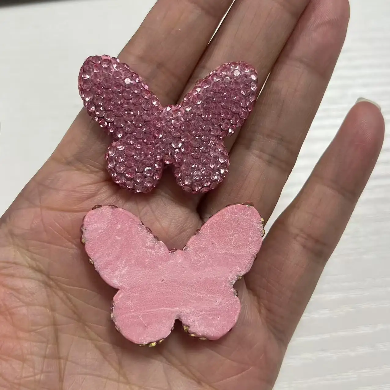 Glitter Luxury Butterfly Rhinestone Gems Ornament Set - Handcrafted DIY Phone Case Charms