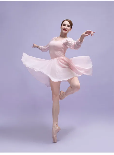 Collant Feminino Para Balé E Ginástica - Nylon Com Elastano E Forro