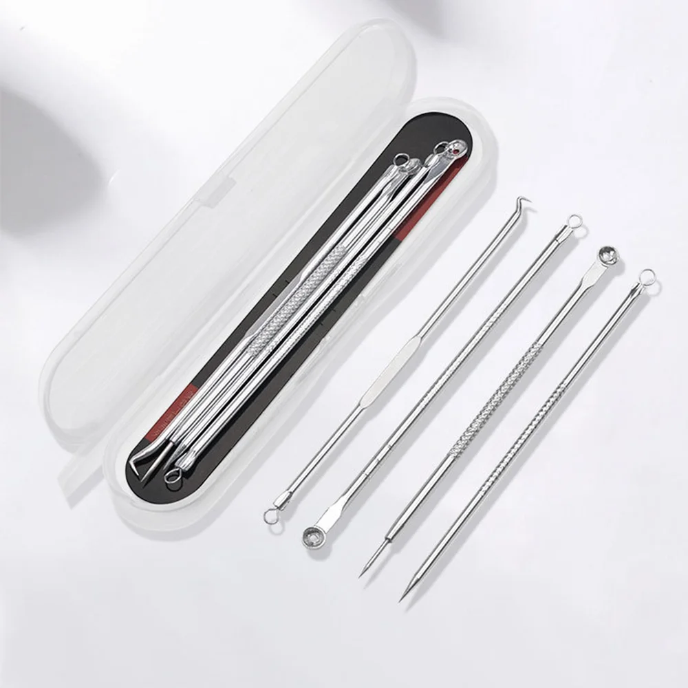 Blackhead Acne Remover Set 4-Piece Acne Needle Double-Head Needle Pore Cleaner Tool