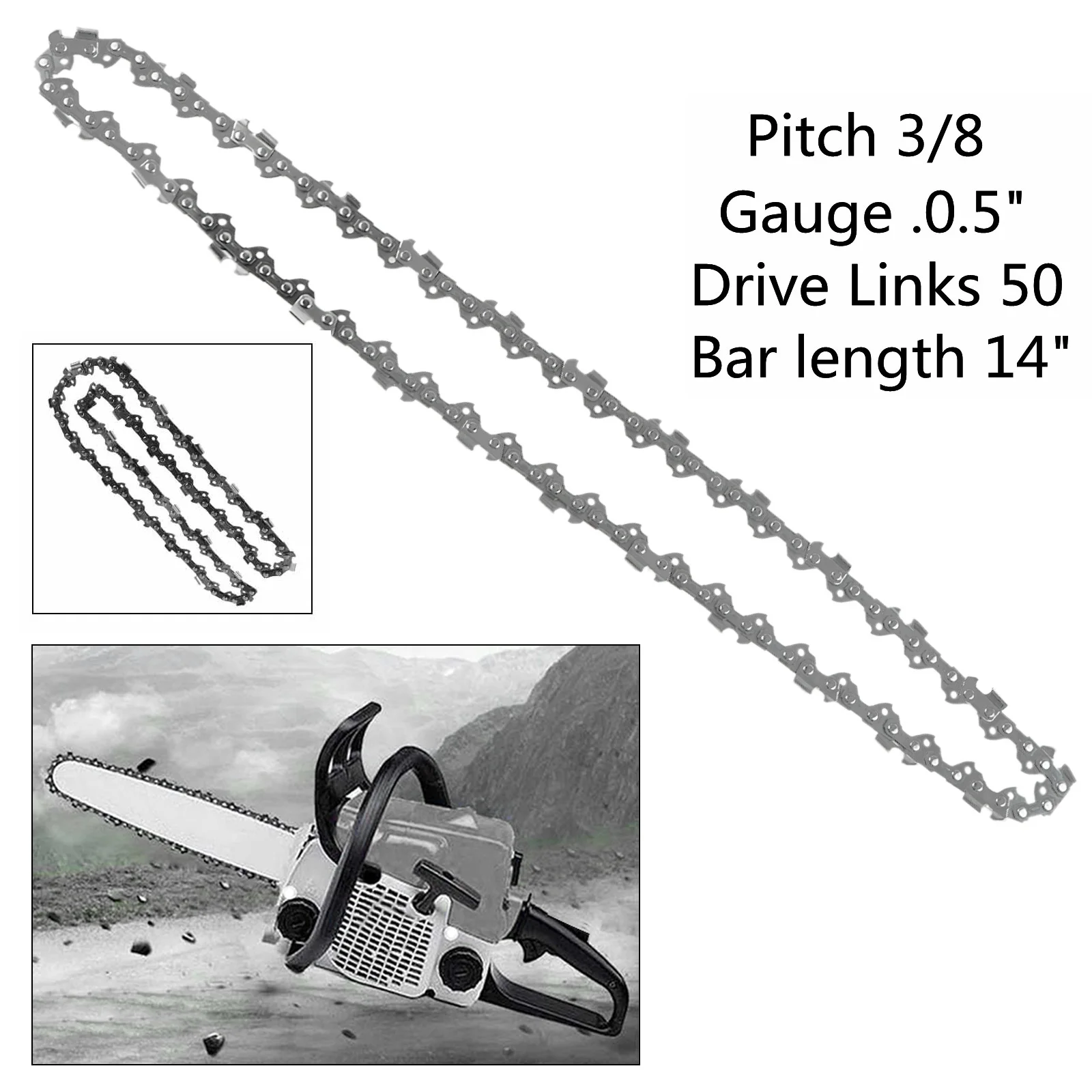 roterend Humaan Coöperatie 14 Inch Kettingzaag Ketting 50 Drive Links 3/8 Pitch 0.050 "Gauge Voor Stihl  MS170 MS171 MS180 MS181 14'' gids Bar Saw Chains - AliExpress