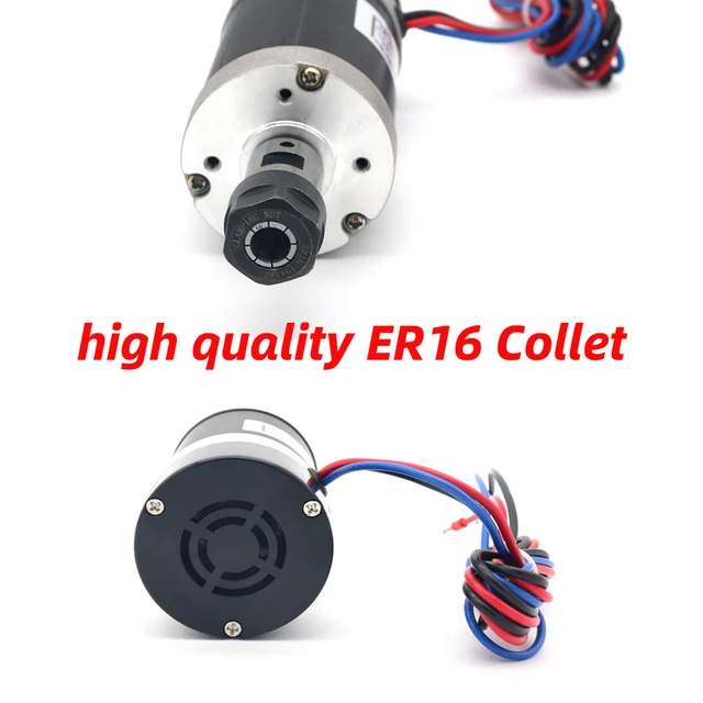 Zaiku CNC Spindle Motor 300W ER11 Air Cooled with Clamps dan PSU