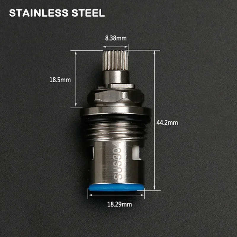 Stainless Steel/Copper Faucet Ceramic Disc Cartridge Valve Core Hot Cold Water Replacement Tap Bathroom Accessories Household