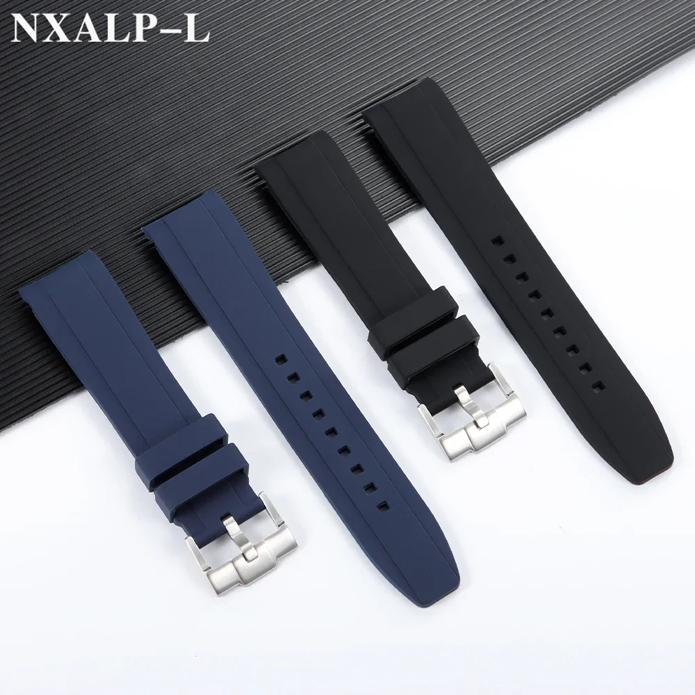 Soft Silicone Curved End Waterproof Watch Band Bracelet