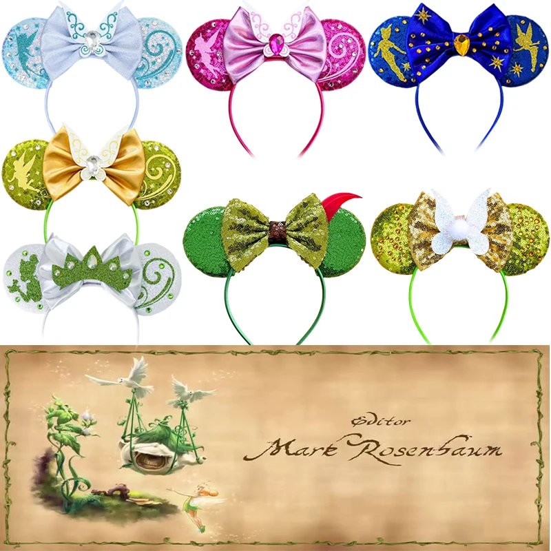 Tinker Bell Headbands For Women Disney Anime Butterfly Hair Band Kids Cosplay Rosetta Hair Accessories Girls Festival Party Gift