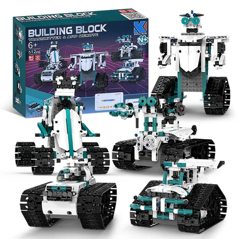 K96131 612 pièces Kit de construction de robots éducatifs 5 en 1 télécommande électrique App télécommande STEM jouet cadeau