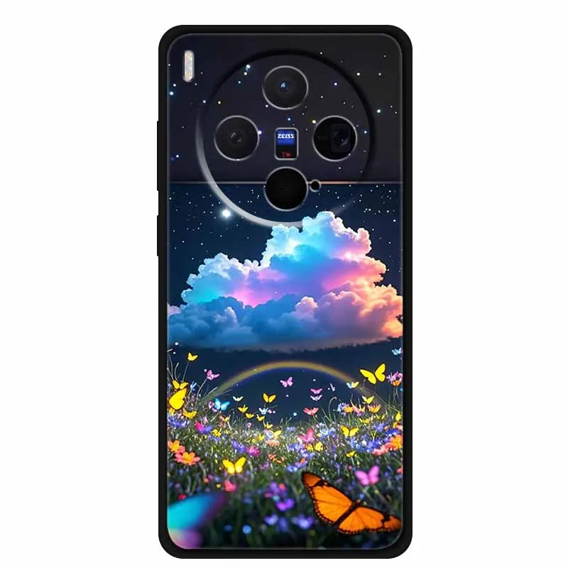 Black TPU Soft Silicone Phone Case  - Fashionable Anime Design with Protective Bumper
