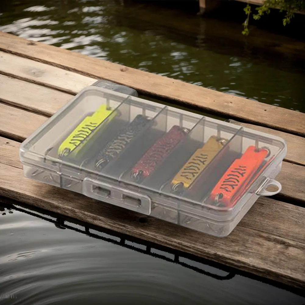 Metal Spinner Bait Fishing Lures with Tackle Box for Bass Trout Salmon