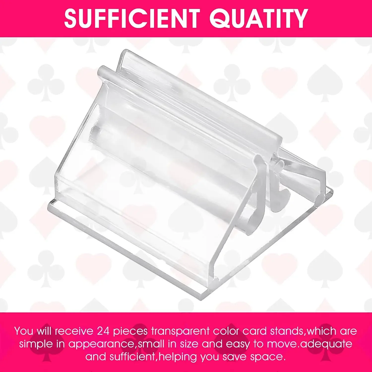 Description Picture 3 of item12/24/30PCS Small Wedding Table Place Cards Holder Acrylic Table Sign Stands for Wedding Cards, Photos,Memos,Pictures Display