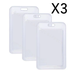 Transparent Waterproof Card Holder Sleeve - Clear Protector for ID, Credit, and Business Cards (X 3)