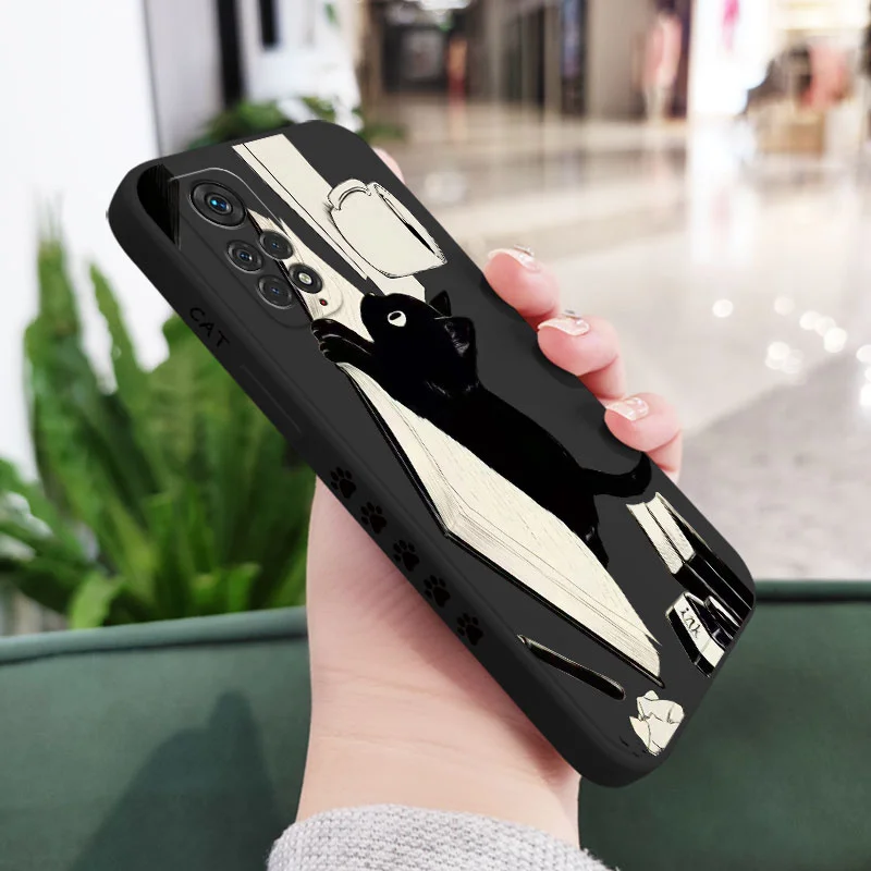 thumbnail image 1 of Funda de teléfono de gato travieso para Xiaomi Redmi Note 13, 12, 12S, 11, 11S, 10, 10A, 10T, 10S, 9T, 9, 8, 7 Pro Plus, 10C, 9T, 4G, 5G, 1 of 5