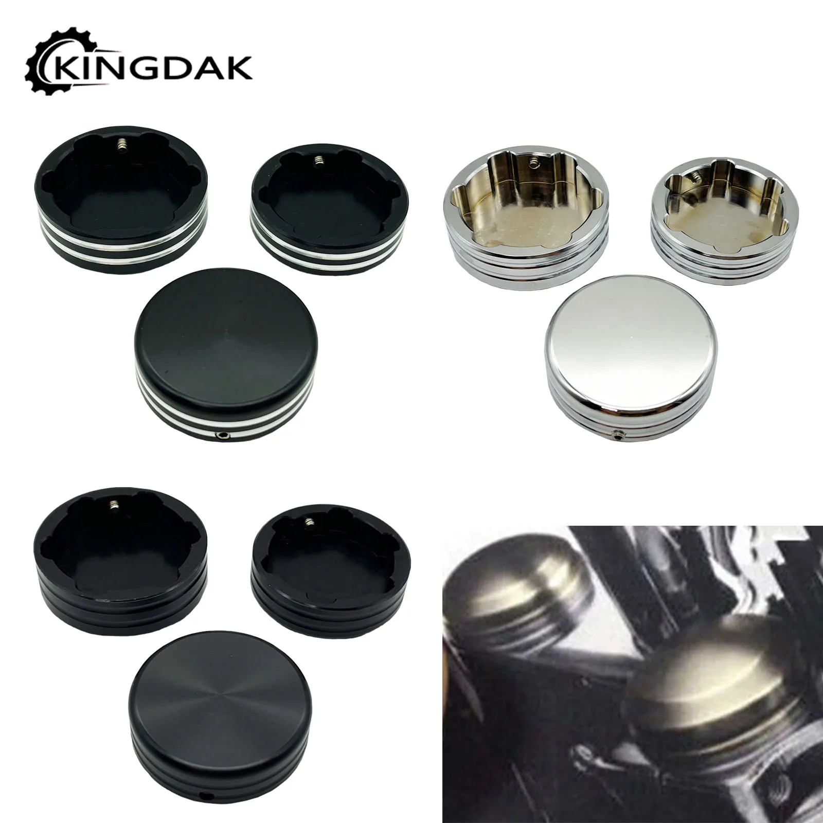 harley upper fork nut covers