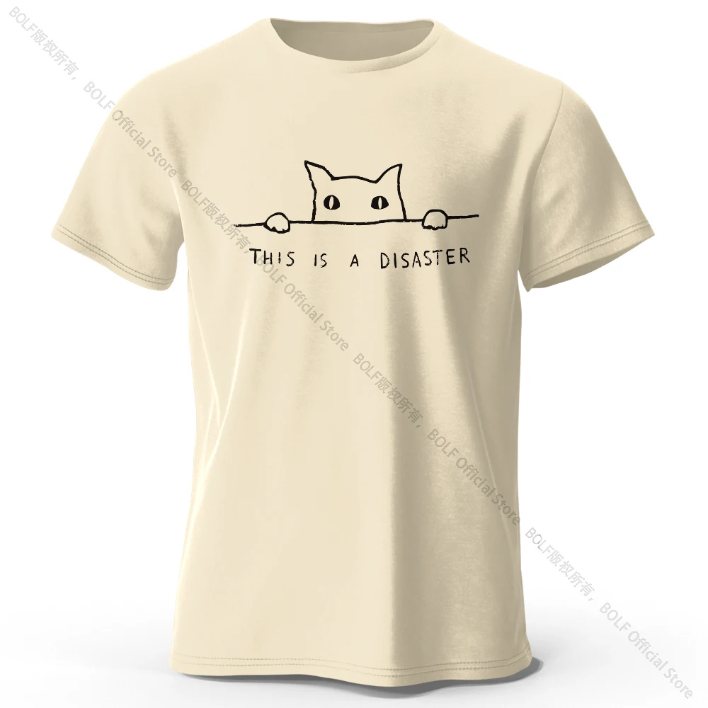Elegant Minimalist Cat Line Art 100% Cotton Unisex Tee - Soft, Breathable Round Neck Short Sleeve