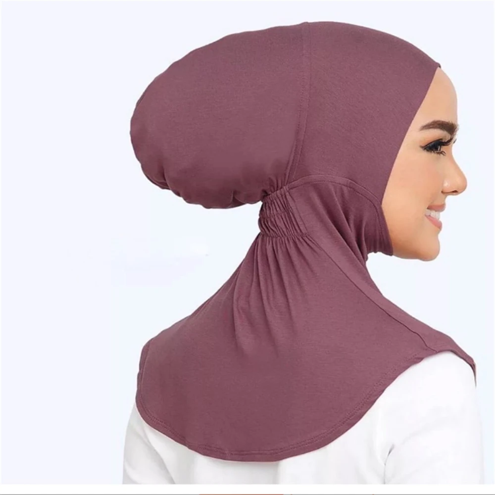 Cotton Muslim Turban Full Cover Islamic Caps Underscarf Inner Women's Hijab Cap Headscarf Long Shawl Wrap Neck Head Bonnet Hat